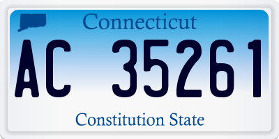 CT license plate AC35261