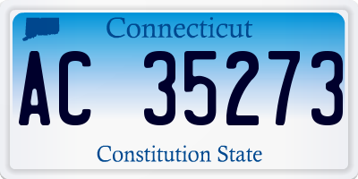 CT license plate AC35273