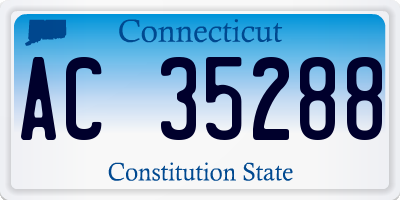 CT license plate AC35288