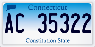 CT license plate AC35322