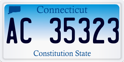 CT license plate AC35323