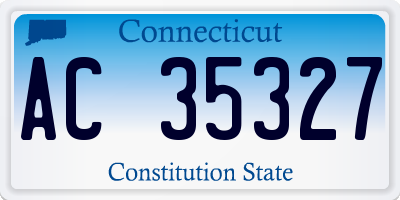 CT license plate AC35327