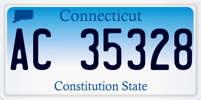 CT license plate AC35328