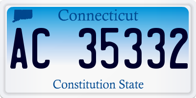 CT license plate AC35332