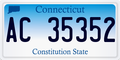 CT license plate AC35352
