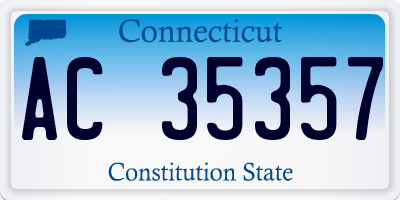 CT license plate AC35357