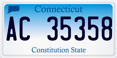 CT license plate AC35358