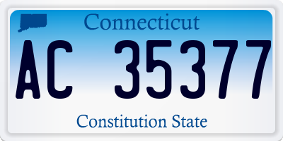 CT license plate AC35377