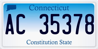 CT license plate AC35378