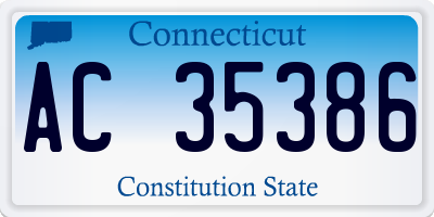 CT license plate AC35386