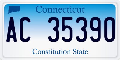 CT license plate AC35390