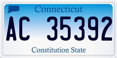 CT license plate AC35392