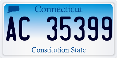 CT license plate AC35399