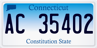 CT license plate AC35402