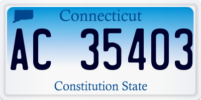 CT license plate AC35403