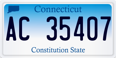 CT license plate AC35407