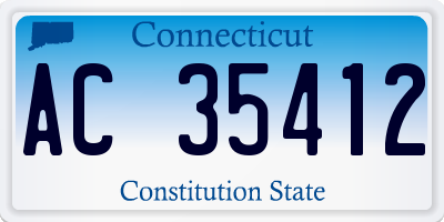 CT license plate AC35412