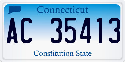 CT license plate AC35413