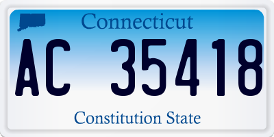 CT license plate AC35418