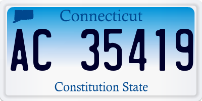 CT license plate AC35419