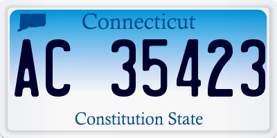 CT license plate AC35423