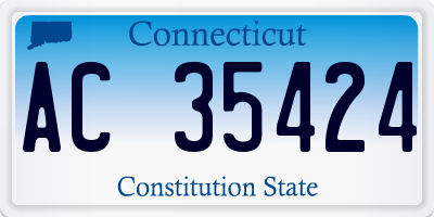 CT license plate AC35424