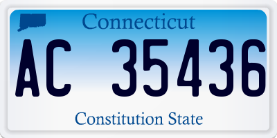 CT license plate AC35436
