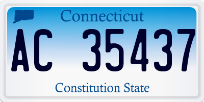 CT license plate AC35437