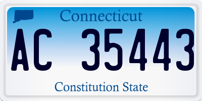 CT license plate AC35443
