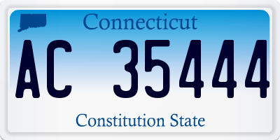 CT license plate AC35444