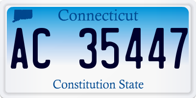 CT license plate AC35447