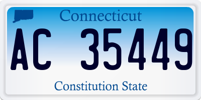 CT license plate AC35449