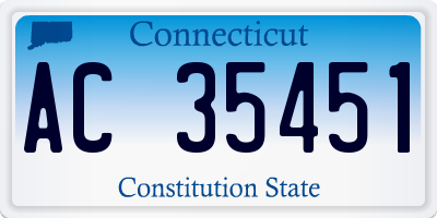 CT license plate AC35451