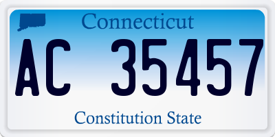 CT license plate AC35457
