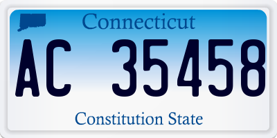 CT license plate AC35458