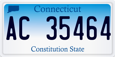 CT license plate AC35464