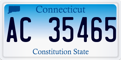 CT license plate AC35465