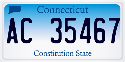 CT license plate AC35467