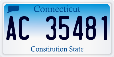 CT license plate AC35481