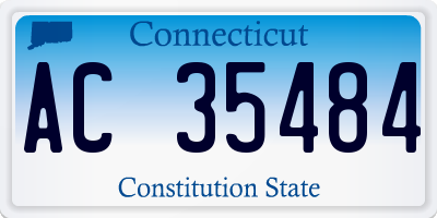 CT license plate AC35484