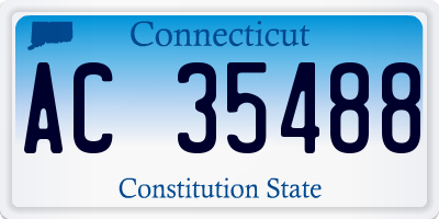 CT license plate AC35488