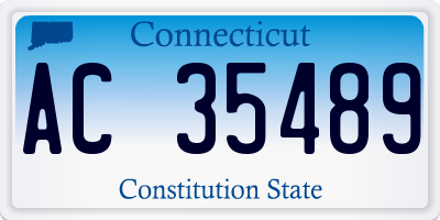 CT license plate AC35489