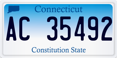 CT license plate AC35492