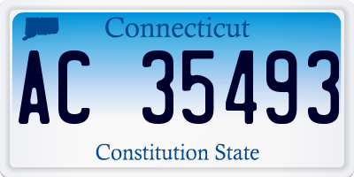CT license plate AC35493