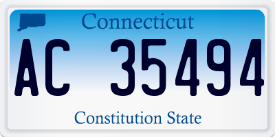 CT license plate AC35494