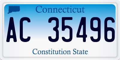 CT license plate AC35496
