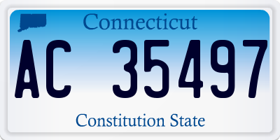 CT license plate AC35497