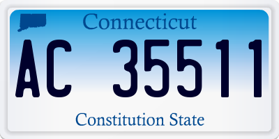 CT license plate AC35511