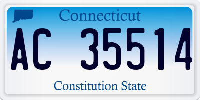 CT license plate AC35514