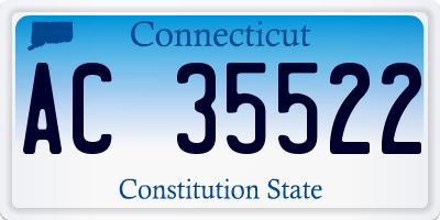 CT license plate AC35522